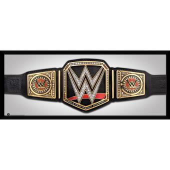 Fotografía enmarcada WWE Cinturón 30x75 cm