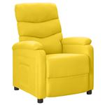 Sillón reclinable de tela vidaXL amarillo mostaza