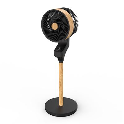 Ventilador De Pie Fabrilamp Bizancio Regulable Con Mando A Distancia Y Temporizador 50w Motor Ac 3velocidades Negro
