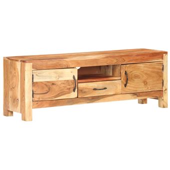 Mueble para TV vidaXL de madera maciza de acacia 116x30x40cm - 1