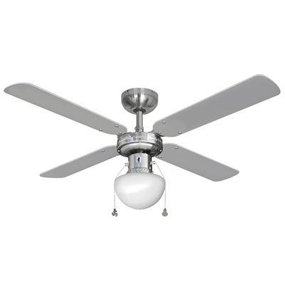 Ventilador De Techo Modelo Caribe Cromado Potencia 50w Aspas Ø102cm Edm