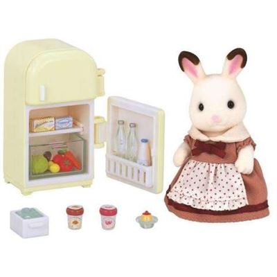 Sylvanian Families 5014 set de nevera teri conejo chocolate cocina juguete mamá