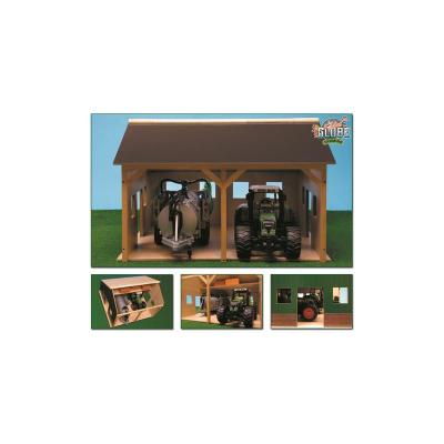 Van Manen 610338 Kids Globe - Cobertizo De Madera Para Dos Tactores (escala 1:16)