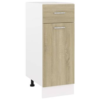 Armario inferior con cajón de cocina vidaXL aglomerado sonoma 30x46x81,5 cm - 1