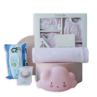 Canastilla de bebé recién nacidoTu Bebebox, Mil Rayas, Rosa