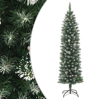 Árbol de Navidad artificial estrecho con soporte vidaXL PVC 120 cm - 1
