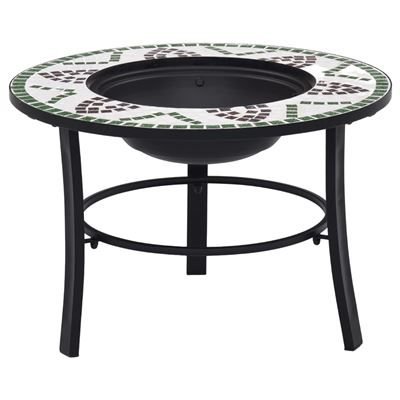 Brasero De Mosaico Cerámica Vidaxl Verde 68 Cm