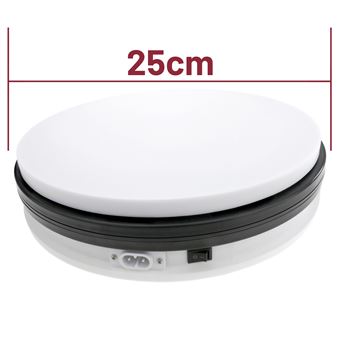 Plataforma giratoria (diametro 25cm y altura 6cm) blanco - Accesorios para  estudio fotográfico - Los mejores precios