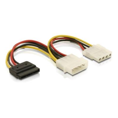 Delock Adaptador Cable Power Sata Hdd > 2X 4Pin Male/Female