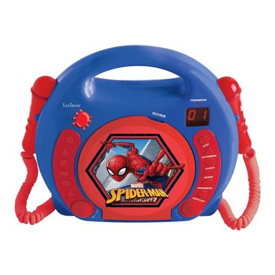Lector Cd Portátil Con 2 Micrófonos - Spider Man Lexibook