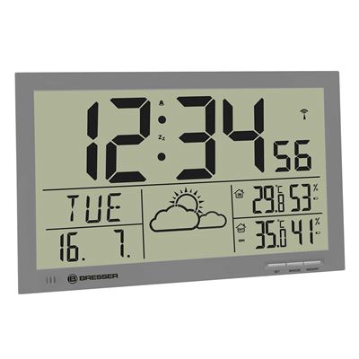 Reloj de pared meteorológico MyTime Jumbo LCD Bresser