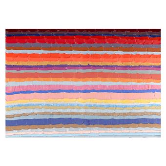 Cuadro abstracto líneas de color horizontales. Óleo sobre lienzo (200 x 140 cm) - 50301011444529