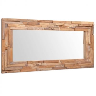 Vidaxl Espejo Decorativo De Teca 120x60 Cm Rectangular - Imagen 3