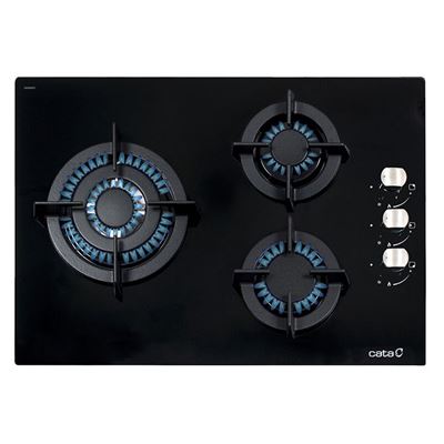 Placa Cata Cci 5003 Bk Gas Natural 3 Fuegos 60cm Negro
