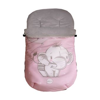 Saco Polar Pekebaby Grupo 0 Impermeable Elefantino Rosa