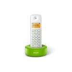 Teléfono Philips D1301WN DECT Verde, Color blanco