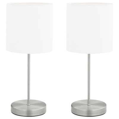 Lámparas de mesa 2 unidades con botón táctil blanco E14 vidaXL