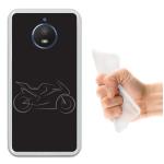 Funda Motorola Moto E4 Plus Silicona Gel Flexible WoowCase Super Bike - Transparente