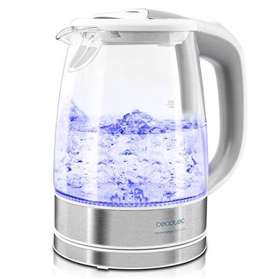 Hervidor de Agua Eléctrico Cecotec ThermoSense 350 Clear. 1,7 litros, Libre de BPA,