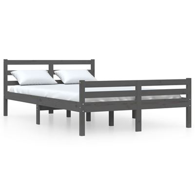 Estructura cama metal y madera contrachapada blanco 120x200 cm