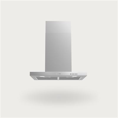 Campana Extractora Decorativa EVVO CE30, 60 cm, Inox, 350 m³/h, 3 Velocidades, Energía B