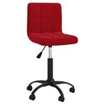 Silla de oficina giratoria vidaXL terciopelo rojo tinto 4,9kg