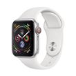 Apple Watch S4 40mm LTE Caja de aluminio en plata y correa deportiva Blanca
