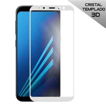 Cristal Templado Cool para Samsung A530 Galaxy A8, 2018, FULL 3D Blanco