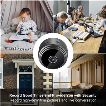 Mini Cámara Inalambrica Wifi Espía Full HD 1080P 360°,Arzopa A9 Blanco -  Cámara de seguridad / Alarma - Los mejores precios