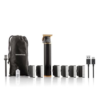 Cortapelos Profesional Recargable con Accesorios InnovaGoods Negro Belleza masculina Los mejores precios Fnac