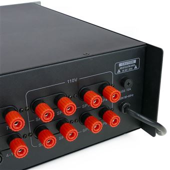 Amplificador de sonido profesional formato rack de 1000 W 110 V con 8  zonas, AUX, MIC y MP3 - Amplificador HiFi - Los mejores precios
