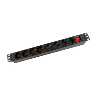 Kimex Regleta Eléctrica Para Armario Rack 19"" 8 Tomas Con Interruptor