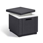 Tabuerete nevera en forma de cubo Allibert, Color grafito 213828