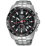 Reloj Pulsar Hombre acero plateado active para de cuarzo con brazalete inoxidable pz5005x1