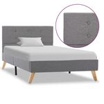 Estructura de cama de tela gris claro 90x200 cm - vidaXL
