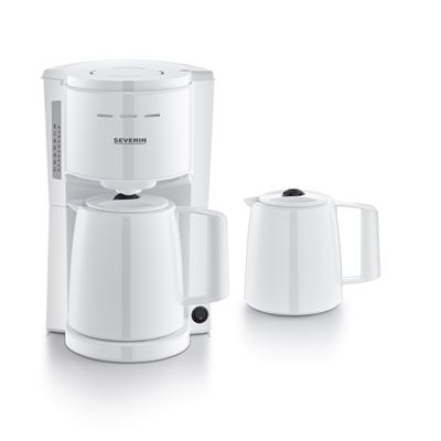 Cafetera De Goteo Con 2 Jarras Termo Con Capacidad Para 8 Tazas Severin Ka 9309 - 1000 W Blanco