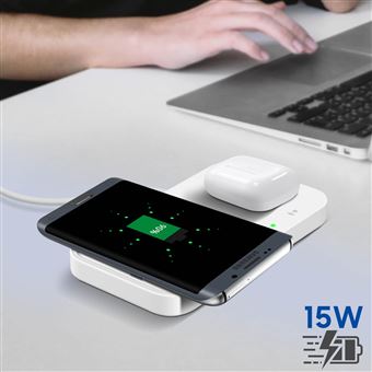 Cargador Inalámbrico 15W Carga Rápida Duo Original Samsung EP