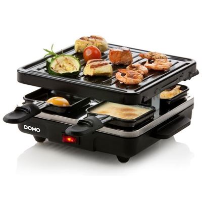 Raclette / Parrilla Para 4 Personas Negro