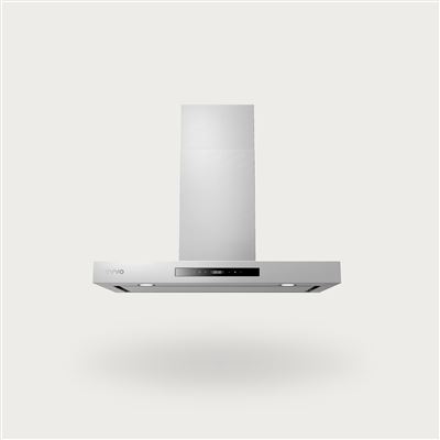 EVVO Campana Extractora CE32 60 cm Ancho Decorativa,  Inox, Potencia 800 m³/h, Filtros de Aluminio y Carbón, Táctil y Gestual