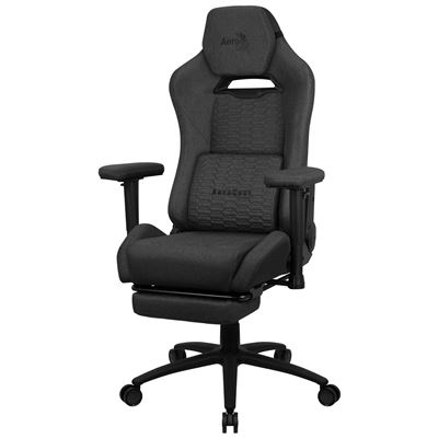 Silla Gaming Premium Aerocool Royalashbk, Reposapiernas, Tecnología Aeroweave, Negro