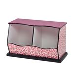 Cofre Para Juguetes de madera rosa fantasy fields niños td12473p