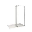 Mamparas de Ducha Panel Fijo + Lateral 40cm Movible 8mm Antical Barra 73-120cm - 120x200cm
