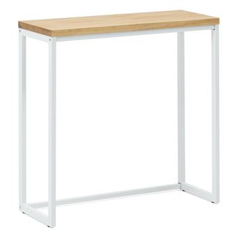 Consola Recibidor Box Furniture iCub Big Wood 80x30x80cm blanco estilo nórdico industrial - 1