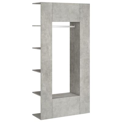 Vidaxl Gris Muebles De Recibidor 2 Uds Madera Contrachapada Hormigón