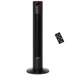 Ventilador de torre 45W con control remoto Homcom Ø31,5x96cm negro