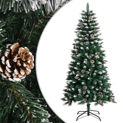 Árbol de Navidad artificial con soporte vidaXL PVC verde 120 cm 2,3 kg
