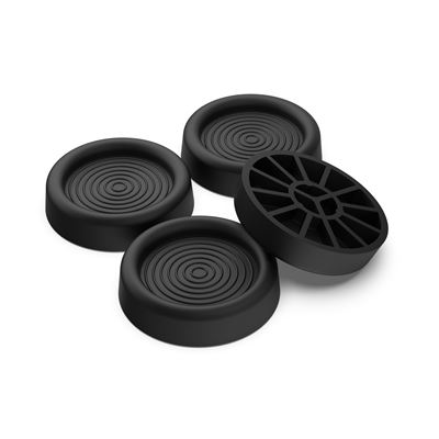 Bases Antivibración Para Lavadora Y Secadora 4 Unidades Color Negro - Meliconi