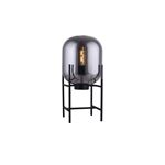 Lámpara de mesa de vidrio Lumineca, gris, 27x50 cm - 50231021690941