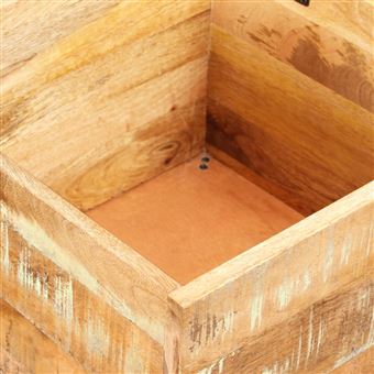  Caja de juguetes de madera con banco de asiento, baúl