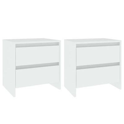 Vidaxl Pack 2 Uds Mesitas De Noche Madera Contrachapada 45X34,5X44,5Cm